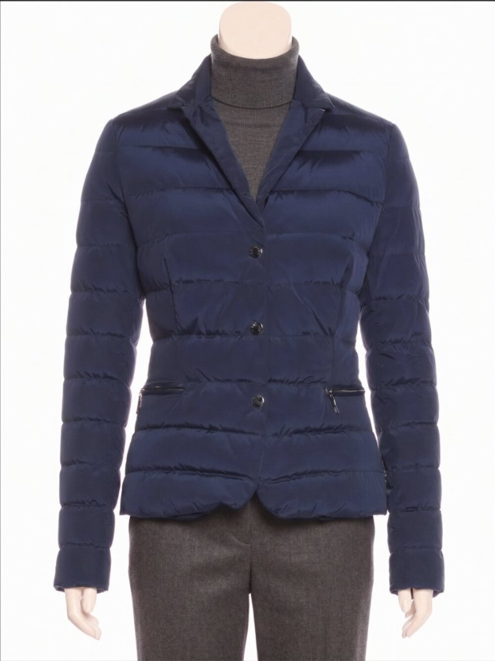 MONCLER Women’s “Sapin” Light Packable Down Jacket in Navy size 1 - SMALL